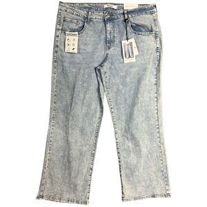 Refrain LA Baggy Straight Jean Size 16 Light Wash New Luxe Denim High Rise Y2K